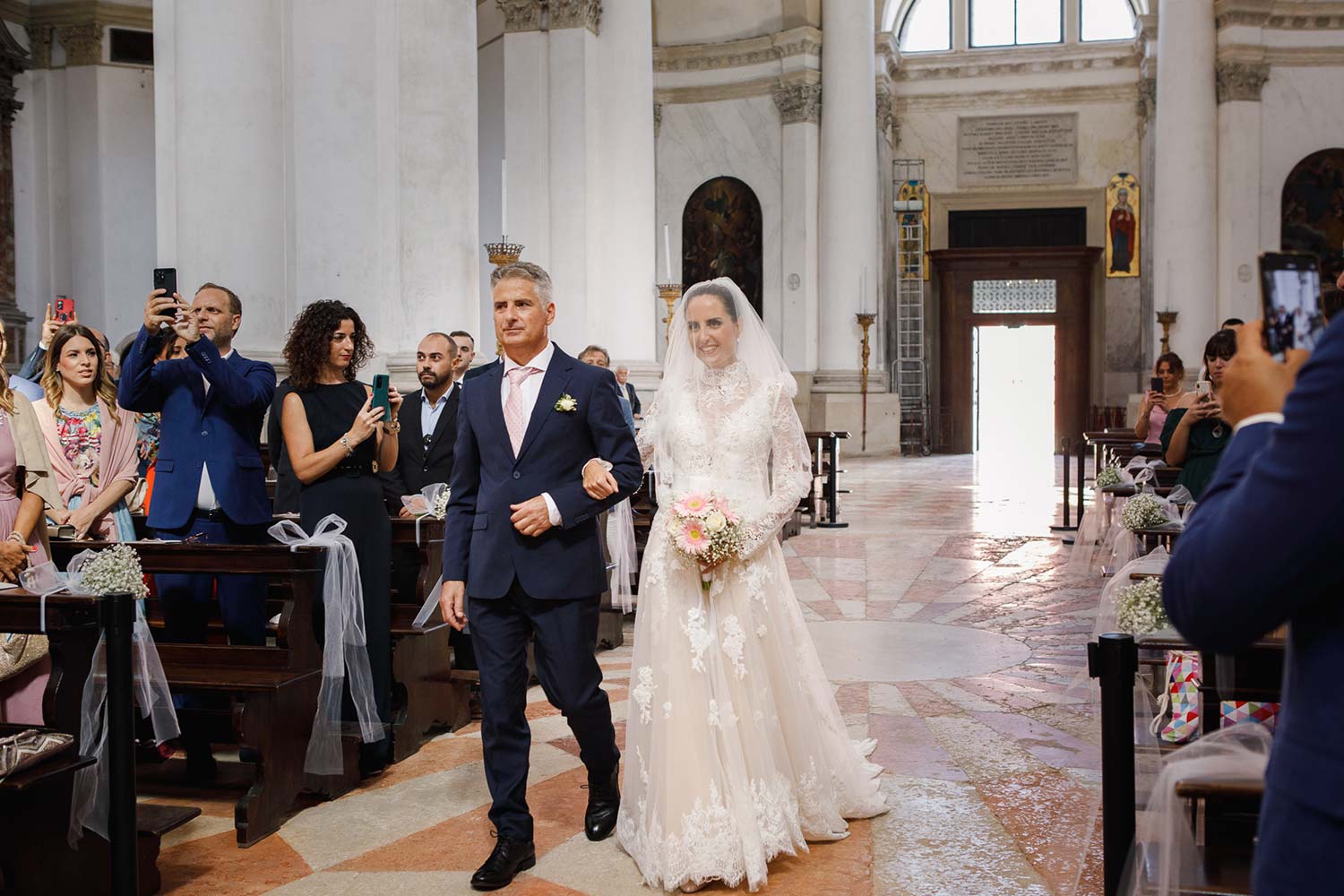 Giorgia Francesco, the bride at Santi Geremia Lucia