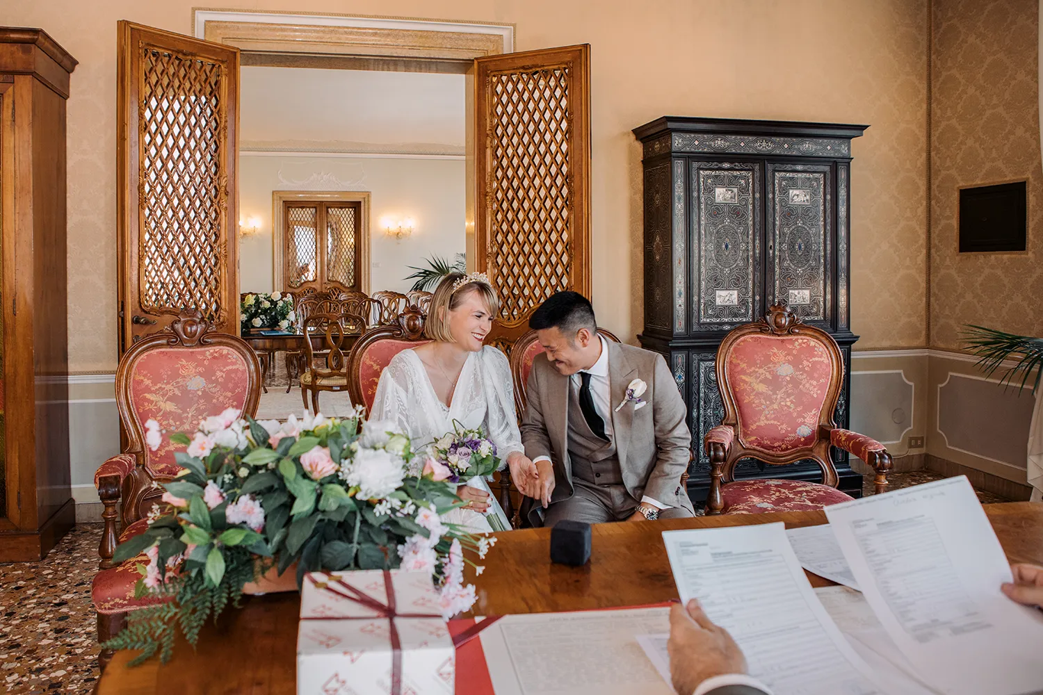 Matrimonio Civile a Venezia, Miriam in attesa prima della cerimonia